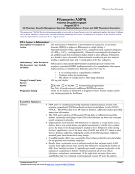 Flibanserin Drug Monograph