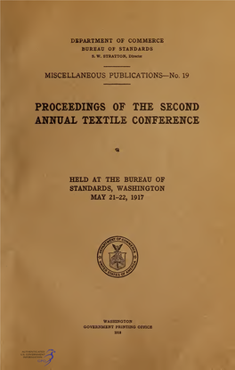 Proceedings of the Second Annual Textile Conference