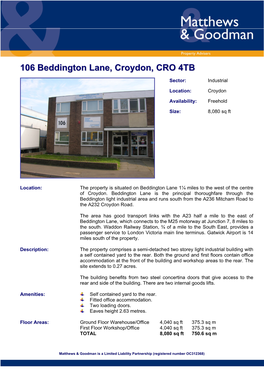 106 Beddington Lane, Croydon, CRO