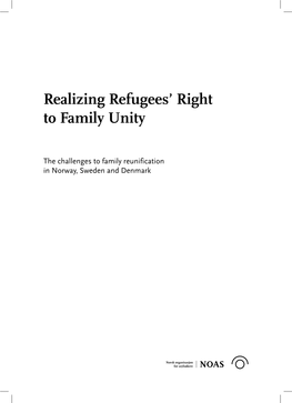 Realizing Refugees' Right to Family Unity