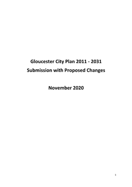Gloucester City Plan 2011 - 2031 Submission with Proposed Changes