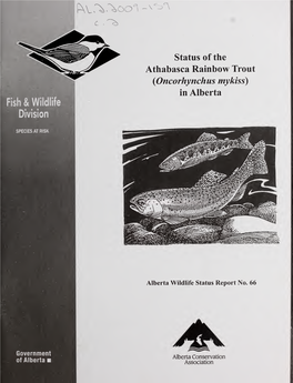 Status of the Athabasca Rainbow Trout (Oncorhynchus Mykiss) In