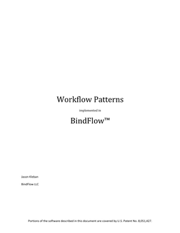 Workflow Patterns in Bindflow