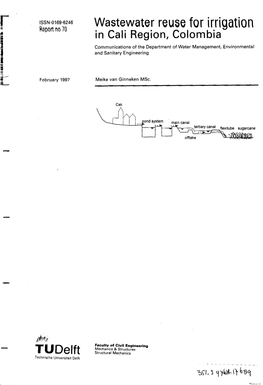 Wastewater Reuse for Irrigation in Cali Region, Colombia Communications of the Department of Water Management, Environmental and Sanitary Engineering
