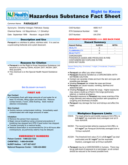 Hazardous Substance Fact Sheet