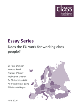 Does the EU Work for Working Class People?