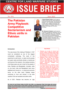 Competitive Sectarianism and Ethnic Strife in Pakistan