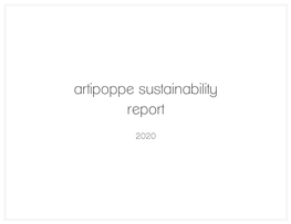 Artipoppe Sustainability Report