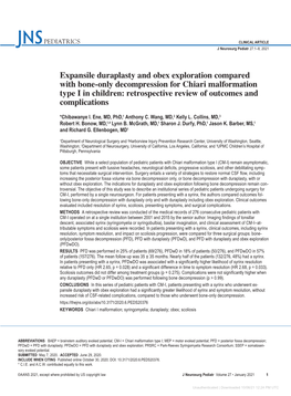 Expansile Duraplasty and Obex Exploration Compared with Bone