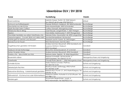 Ideenbörse OLV / DV 2018
