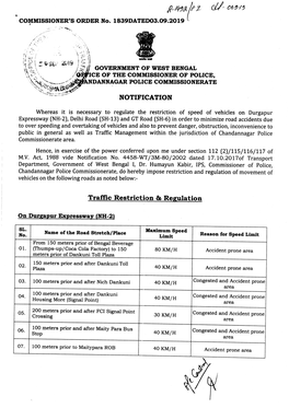 A- Ooelt Traflic Restriction & Resulation