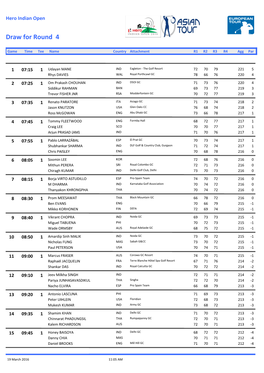 Draw for Round 4