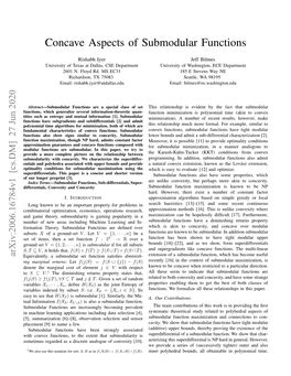 Concave Aspects of Submodular Functions