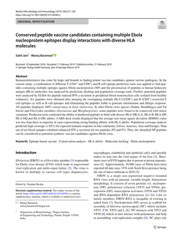 Conserved Peptide Vaccine Candidates Containing Multiple Ebola Nucleoprotein Epitopes Display Interactions with Diverse HLA Molecules