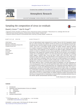 Sampling the Composition of Cirrus Ice Residuals