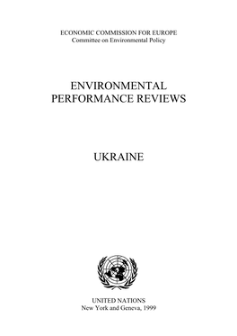 Environmental Performance Reviews Ukraine