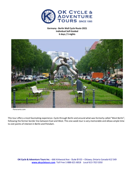 Germany - Berlin Wall Cycle Route 2021 Individual Self-Guided 6 Days / 5 Nights