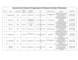 Puducherry List.Pdf