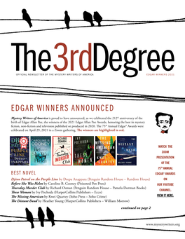 Edgar Winners Announced