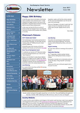 Southampton Canal Society Newsletter