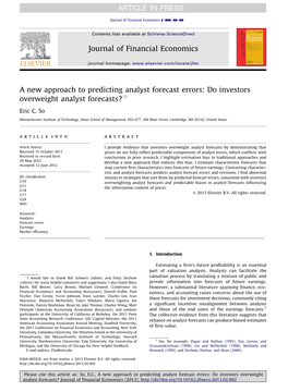 A New Approach to Predicting Analyst Forecast Errors: Do Investors Overweight Analyst Forecasts?$