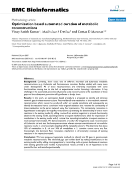 Viewed and Published Immediately Upon Acceptance Cited in Pubmed and Archived on Pubmed Central Yours — You Keep the Copyright