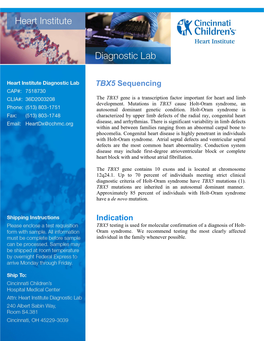 TBX5 Sequencing Indication