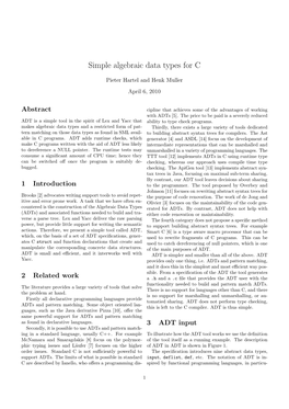 Simple Algebraic Data Types for C