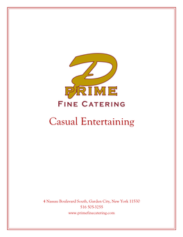 Casual Entertaining Menu