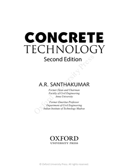 CONCRETE TECHNOLOGY Second Edition Press