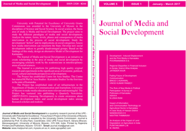 Journal of Media and Social Development Volume 5 Issue 1 - Is