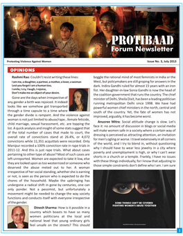 Protibaad Forum Newsletter