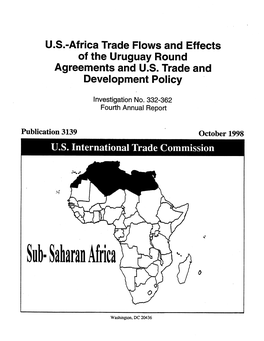 U.S.-Africa Trade Flows and Effects of the Uruguay Round Agreements and U.S