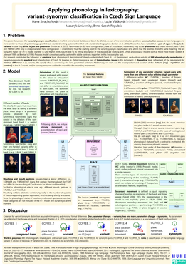 Applying Phonology in Lexicography: Variant-Synonym Classification in Czech Sign Language