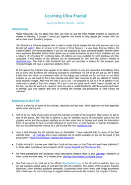Learning Ultra Fractal