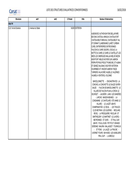 Liste Des Structures Evaluatrices Conventionnees 16/02/2018