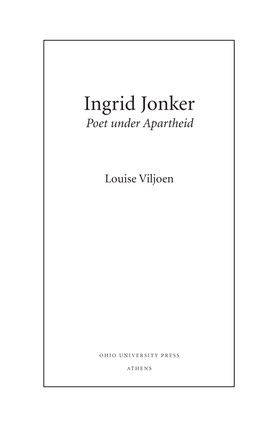 Ingrid Jonker: Poet Under Apartheid