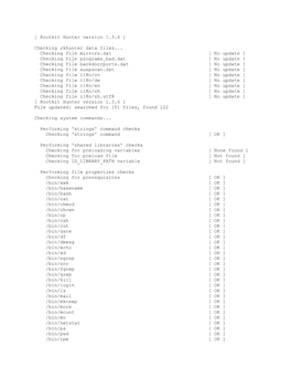 [ Rootkit Hunter Version 1.3.4 ] Checking Rkhunter Data Files