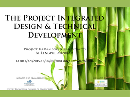 “Integrated Design and Technical Development Project” for Bamboo
