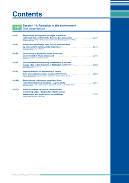 S16-P16 Radiation in the Environment