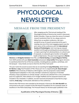 Phycological Newsletter