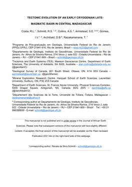 Tectonic Evolution of an Early Cryogenian Late