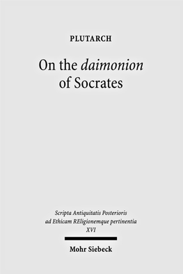On the Daimonion of Socrates