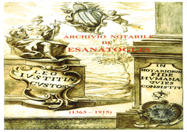 Archivio Notarile Di Esanatoglia, 1363-1915
