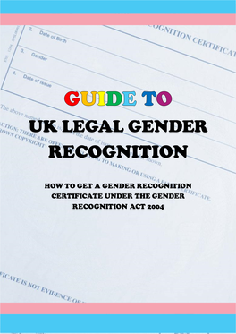 Gender Recognition Guide