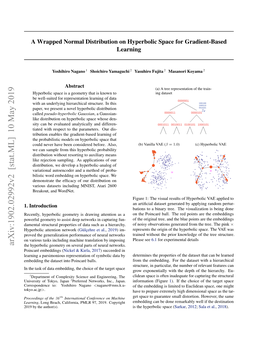 A Wrapped Normal Distribution on Hyperbolic Space for Gradient-Based Learning