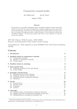 Commutative Monoid Duality