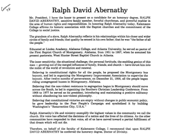 Ralph David Abernathy Mr