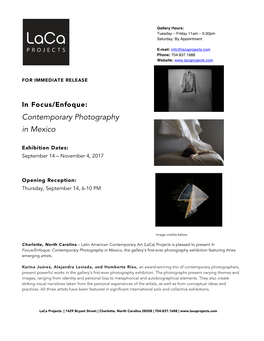 Contemporary Photography in Mexico