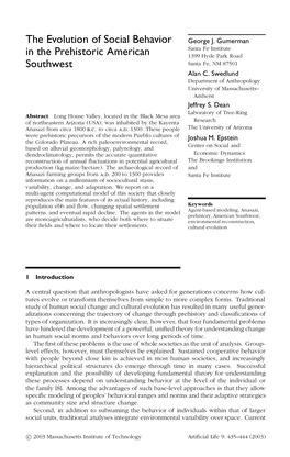 The Evolution of Social Behavior in the Prehistoric American Southwest